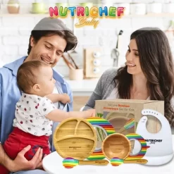 NutriChef Rainbow Dinnerware Set With Bibs For Kids -Children Furniture Store GUEST 6b7b56d9 75de 43a7 ba9b 735e660f72f6