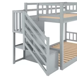 Twin Over Twin Bunk Bed With Storage Ladder - ModernLuxe -Children Furniture Store GUEST 6cb7443b 8cbc 4f38 96e7 c8c70bab0761