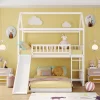 Twin Over Twin Bunk Bed, House Bed With Slide And Ladder-ModernLuxe 2 Twin Over Twin Bunk Bed, House Bed With Slide And Ladder-ModernLuxe -Children Furniture Store GUEST 6de057f7 c804 4740 b39a e890ca299a36
