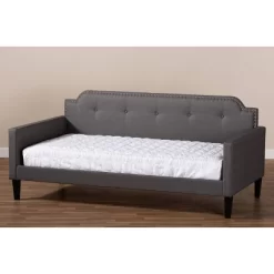 Twin Packer Fabric Upholstered Sofa Daybed Gray - Baxton Studio -Children Furniture Store GUEST 6ecb204e 9da2 413a 906a 564f5589dd0f