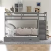 Twin Over Twin Wood Bunk Bed With 4 Drawers, Trundle And Staircase-ModernLuxe -Children Furniture Store GUEST 6fd864ca 4c64 49df 8618 9289353429dc