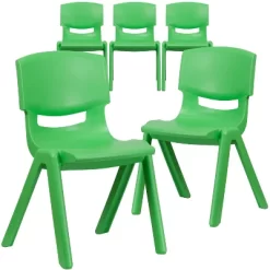 Emma And Oliver 5 Pack Plastic Stackable School Chair With 15.5'' Seat Height -Children Furniture Store GUEST 6fee0c30 12b2 4a3e 92f7 9f2b7ecb11c3