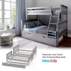 Max & Lily Twin Over Full Bunk Bed With Trundle Bed -Children Furniture Store GUEST 7107b11a 0578 4ef4 84f0 e67a56392a17