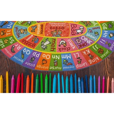 KC CUBS Boy & Girl Kids ABC Alphabet W/ Animals & Sounds Educational Learning & Fun Game Play Nursery Bedroom Classroom Oval Rug Carpet 5 KC CUBS Boy & Girl Kids ABC Alphabet W/ Animals & Sounds Educational Learning & Fun Game Play Nursery Bedroom Classroom Oval Rug Carpet - Image 3