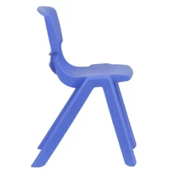 Flash Furniture 4 Pack Blue Plastic Stackable School Chair With 13.25'' Seat Height -Children Furniture Store GUEST 740dabc8 f412 4a79 9d20 6ec217fd903d