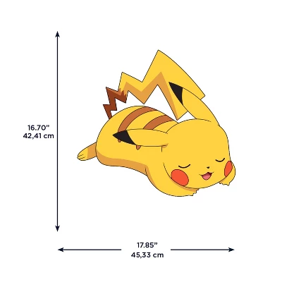 Pokemon Sleeping Pikachu Giant Peel And Stick Wall Decals - RoomMates 4 Pokemon Sleeping Pikachu Giant Peel And Stick Wall Decals - RoomMates - Image 2