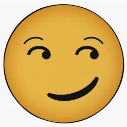 Deerlux Emoji Style Round Funny Smiley Face Kids Area Rug, Smirk Emoji Rug -Children Furniture Store GUEST 74690203 cfc2 4b86 9aa1 3a8ee11b2e9f