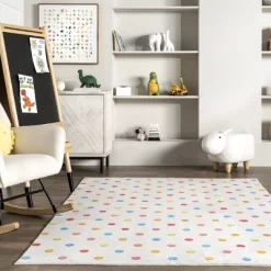 NuLOOM Ilse Colorful Dots Machine Washable Kids Area Rug -Children Furniture Store GUEST 74f168d9 54fc 43c5 8346 a862ca67f361