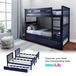 Max & Lily Twin Over Twin Bunk Bed With Trundle -Children Furniture Store GUEST 7500cccf 6733 46a1 9c6d 696166c2c2ea