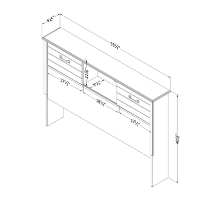 Ulysses Bookcase Headboard With Doors - South Shore 11 Ulysses Bookcase Headboard With Doors - South Shore - Image 9