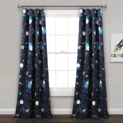 Universe Room Darkening Window Curtain Panels Navy - Lush Décor -Children Furniture Store GUEST 7607c40a 864a 42e5 9e24 0a98ad19b912