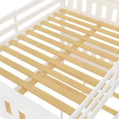 Full Over Full Petty Wood Bunk Bed With USB Port - Room & Joy -Children Furniture Store GUEST 76cbf9e6 a75e 4f93 a485 0713a6f2800a