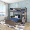 Max & Lily L-Shaped Twin Over Twin Bunk Bed With Bookcase And Desk 2 Max & Lily L-Shaped Twin Over Twin Bunk Bed With Bookcase And Desk -Children Furniture Store GUEST 76dda9d1 1a04 444e 8f9d f4dd7f839872