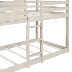 Twin Over Twin Wooden Bunk Bed With Roof, Window, Guardrail And Ladder - ModernLuxe 16 Twin Over Twin Wooden Bunk Bed With Roof, Window, Guardrail And Ladder - ModernLuxe -Children Furniture Store GUEST 76f57050 ecb1 432a a83c a6780eccfc14