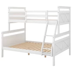 Twin Over Full Bunk Bed With Ladder And Safety Guardrail-ModernLuxe -Children Furniture Store GUEST 776c2964 35a4 461e 844a 4a953883d51c