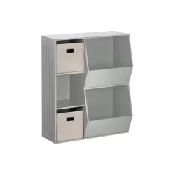 3pc Kids' Floor Cabinet With 2 Bins Set - RiverRidge Home -Children Furniture Store GUEST 79763f5b 3654 4272 a41f 34039b422494