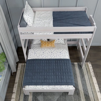 Max & Lily Famrhouse Twin Over Full L-Shaped Bunk Bed 6 Max & Lily Famrhouse Twin Over Full L-Shaped Bunk Bed - Image 4