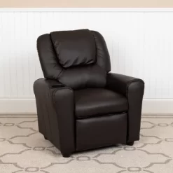 Flash Furniture Contemporary Kids Recliner With Cup Holder And Headrest