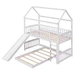 Twin Over Twin Bunk Bed, House Bed With Slide And Ladder-ModernLuxe -Children Furniture Store GUEST 7afde7fe c130 4e08 aee1 327848f7d6fe