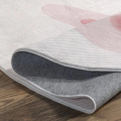 NuLOOM Crystal Rabbit Kids Machine Washable Area Rug 5 NuLOOM Crystal Rabbit Kids Machine Washable Area Rug - Image 3