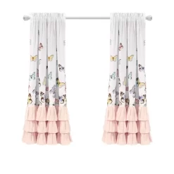 2pc Flutter Butterfly Window Curtain Set Pink - Lush Décor -Children Furniture Store GUEST 7d0df101 7c22 45de 9c13 35be28f9468a