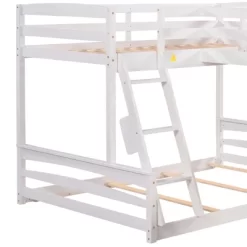 Twin Over Full Bunk Bed With Twin Size Loft Bed With Desk, Slide And Full Length Rail - ModernLuxe -Children Furniture Store GUEST 7dacb7f2 8405 41eb 800d 4356eb440c7e