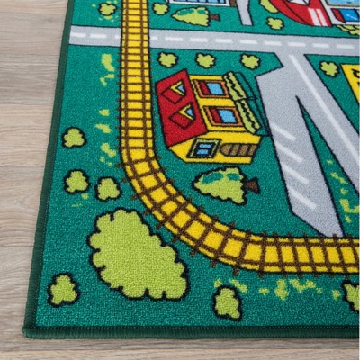 World Rug Gallery Kids Educational Learning City Life Road Non Slip Area Rug 9 World Rug Gallery Kids Educational Learning City Life Road Non Slip Area Rug - Image 7