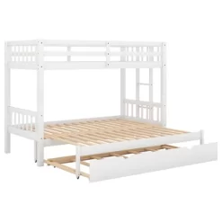 Twin Over Twin Pull-out Bunk Bed With Trundle Bed And Ladder-ModernLuxe 19 Twin Over Twin Pull-out Bunk Bed With Trundle Bed And Ladder-ModernLuxe -Children Furniture Store GUEST 7e523959 faab 4ca0 8745 880ed438f02f