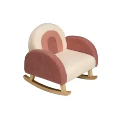 Upholstered Rocking Chair Pink/White - Gift Mark -Children Furniture Store GUEST 7f7043c9 35d9 4256 b505 014d5db61c75