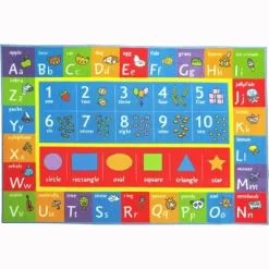 KC CUBS Boy & Girl Kids ABC Alphabet, Numbers & Shapes Educational Learning & Fun Game Play Nursery Bedroom Classroom Area Rug Carpet -Children Furniture Store GUEST 7fc5d34d 38ac 4160 b6e0 5c488462df5c