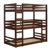 Twin Indy Solid Wood Triple Bunk Bed Walnut - Saracina Home -Children Furniture Store GUEST 8018049b e53a 4270 8e3c 328f5ca4c6f2