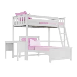 Max & Lily L-Shaped Twin Over Twin Bunk Bed With Desk -Children Furniture Store GUEST 81efc554 d825 4e54 be1a 471e974de772