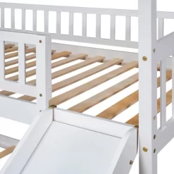 House Shape Twin Over Twin Bunk Bed With Slide - ModernLuxe -Children Furniture Store GUEST 826ae66f d749 44d6 ac53 7ed1a21251f4