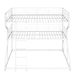 Full XL Over Twin XL Over Queen Size Metal Triple Bunk Bed With Ladder-ModernLuxe -Children Furniture Store GUEST 82876143 0deb 46a0 b3c7 b42527c87aaf