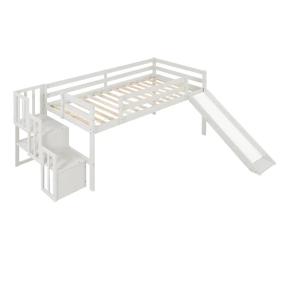 Twin Size Loft Bed With Staircase, Safety Guardrails And Slide-ModernLuxe 9 Twin Size Loft Bed With Staircase, Safety Guardrails And Slide-ModernLuxe - Image 7