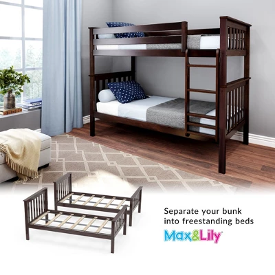 Max & Lily Twin Over Twin Bunk Bed 5 Max & Lily Twin Over Twin Bunk Bed - Image 3