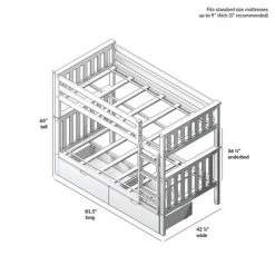 Max & Lily Twin Over Twin Staircase Bunk Bed With Storage Drawers 13 Max & Lily Twin Over Twin Staircase Bunk Bed With Storage Drawers -Children Furniture Store GUEST 83bb527c 7c49 47a6 9dc4 0317cc584e6a