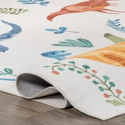 NuLOOM Eamon Dinosaur Machine Washable Kids Area Rug 15 NuLOOM Eamon Dinosaur Machine Washable Kids Area Rug -Children Furniture Store GUEST 846f3e9a 5ff2 4c84 9d6b e3dabecb54b1
