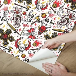 Stranger Things Hellfire Club Peel And Stick Wallpaper - RoomMates 12 Stranger Things Hellfire Club Peel And Stick Wallpaper - RoomMates -Children Furniture Store GUEST 853e9757 1bd8 4bc8 9eea 76f73f06b3ff