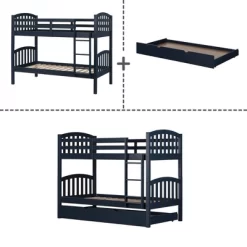 Ulysses Bunk Beds With Trundle Blue - South Shore -Children Furniture Store GUEST 85ae5219 7c3a 47a1 a8ce 6a405639f94c