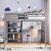 Wooden Loft Bed With Shelves, Desk And Writing Board - ModernLuxe 1 Wooden Loft Bed With Shelves, Desk And Writing Board - ModernLuxe -Children Furniture Store GUEST 874fdf40 e6d2 4171 988f b499bf5f93e1