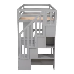 Twin Size Wooden Loft Bed With Storage Drawers, Desk And Shelves - ModernLuxe 19 Twin Size Wooden Loft Bed With Storage Drawers, Desk And Shelves - ModernLuxe -Children Furniture Store GUEST 87f43e9b d7a9 4c91 8952 4f9cb681a28c
