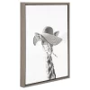 Sarifa Giraffe Framed Canvas Art Gray (24"x18") - Uniek -Children Furniture Store GUEST 889555bb a1b0 41c3 9d22 a452b99cbbfa