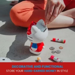 Silver Buffalo Sanrio Hello Kitty 6-Inch Ceramic Figural Coin Bank Storage -Children Furniture Store GUEST 88f0de1e 7d78 4ada ae32 c10b78f33ef8