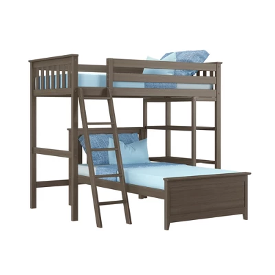 Max & Lily L-Shaped Twin Over Twin Bunk Bed With Bookcase 8 Max & Lily L-Shaped Twin Over Twin Bunk Bed With Bookcase - Image 6