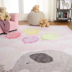 Nursery Elephant Colorful Kids Playroom Indoor Area Rug By Blue Nile Mills -Children Furniture Store GUEST 896df1d5 ec55 4ace ba5e 1e2194d63025