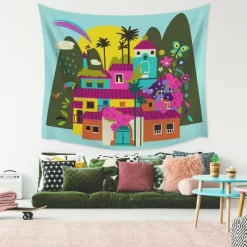 Encanto Casa Madrigal Tapestry Black/Pink/Blue - RoomMates -Children Furniture Store GUEST 8b6a90d7 7b0c 4a18 9e01 0ff41edfd561