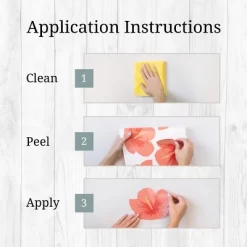 Tropical Flowers (Hibiscus) Wall Decor - Decalcomania -Children Furniture Store GUEST 8c8d7b71 4d63 4469 a28d 0d586b9716a1