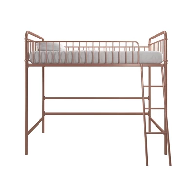 Twin Kaila Metal Loft Bed Rose Gold - Room & Joy 4 Twin Kaila Metal Loft Bed Rose Gold - Room & Joy - Image 2
