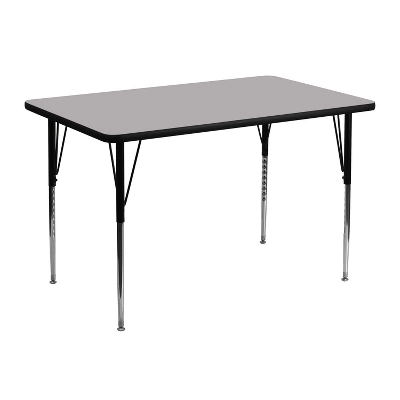 Flash Furniture 30''W X 48''L Rectangular Thermal Laminate Activity Table - Standard Height Adjustable Legs 11 Flash Furniture 30''W X 48''L Rectangular Thermal Laminate Activity Table - Standard Height Adjustable Legs - Image 9